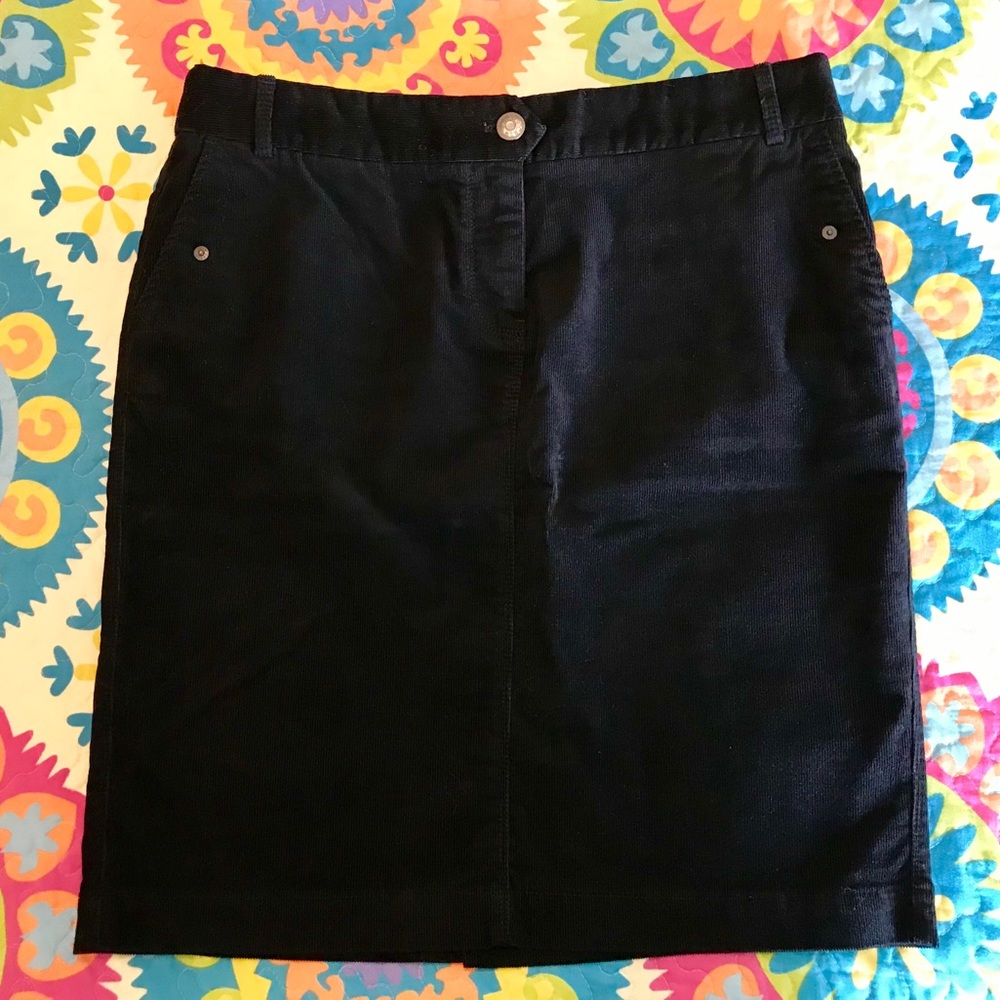 NEW J. Crew Black Corduroy Pencil Skirt - Size 12